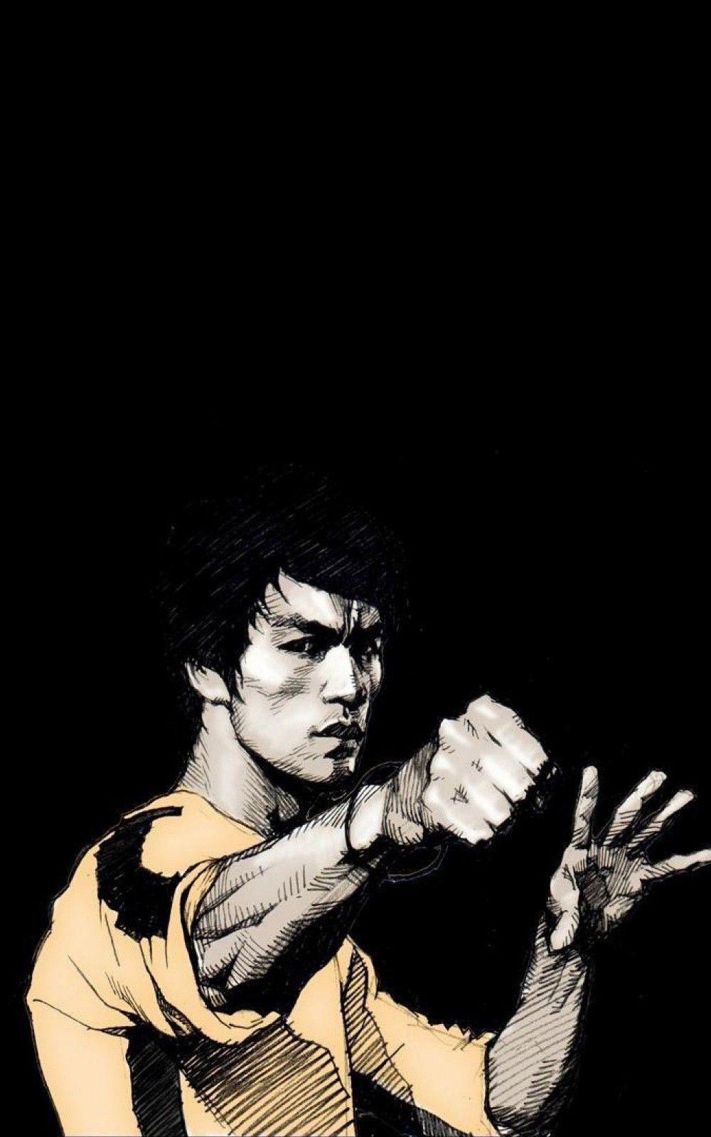 Bruce Lee Punch Android And iPhone Wallpaper Background