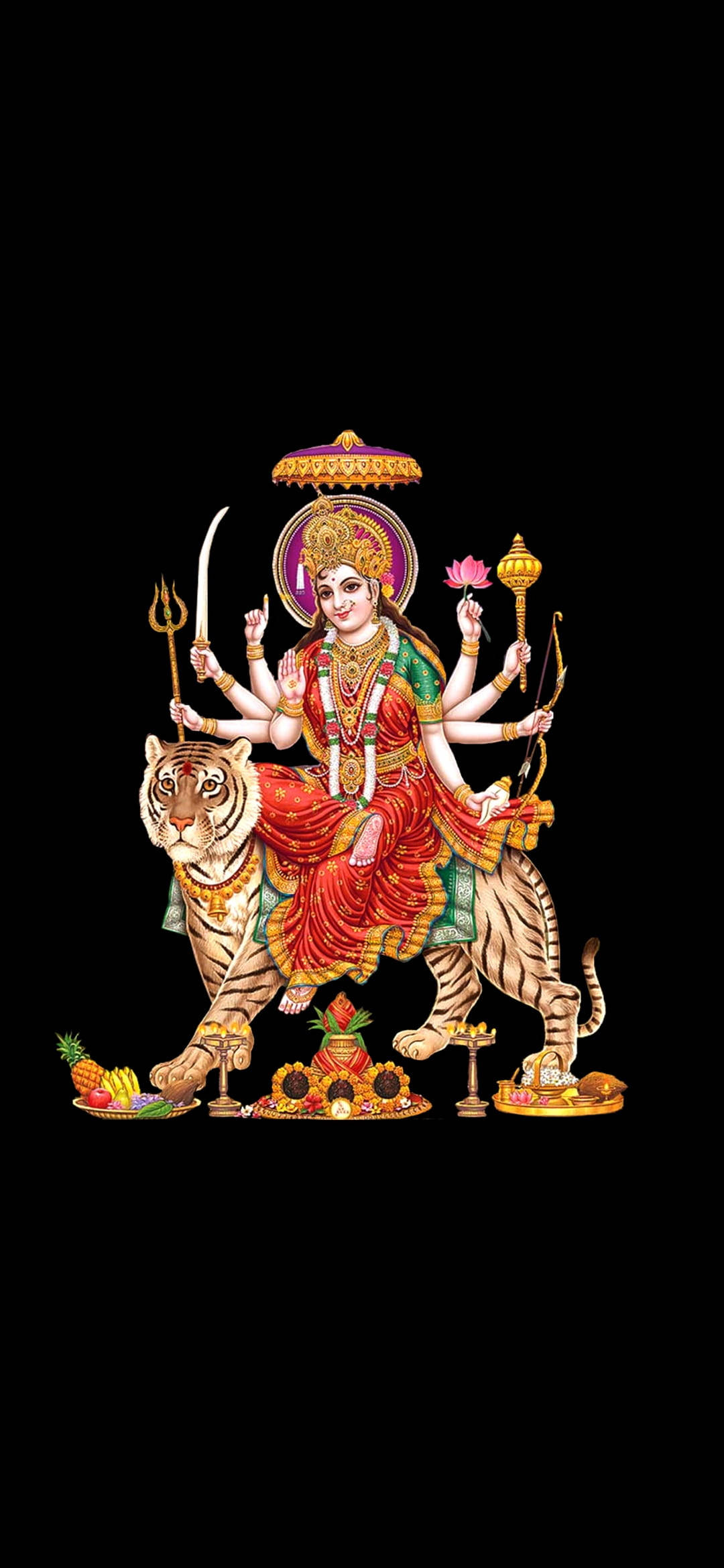 Mata Rani Black Wallpaper