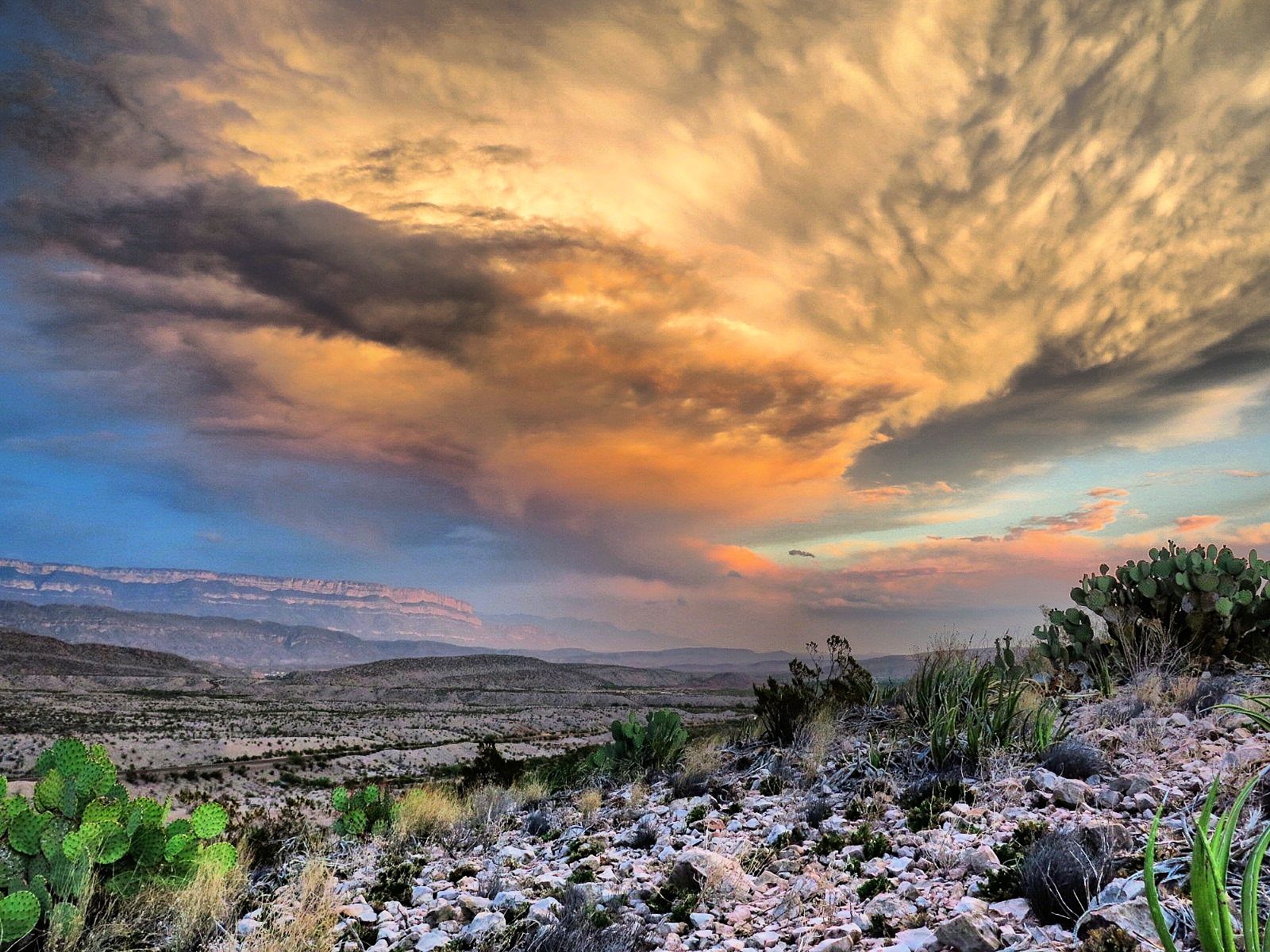 Today S Sunset In Big Bend National Park Texas HD Wallpaper From