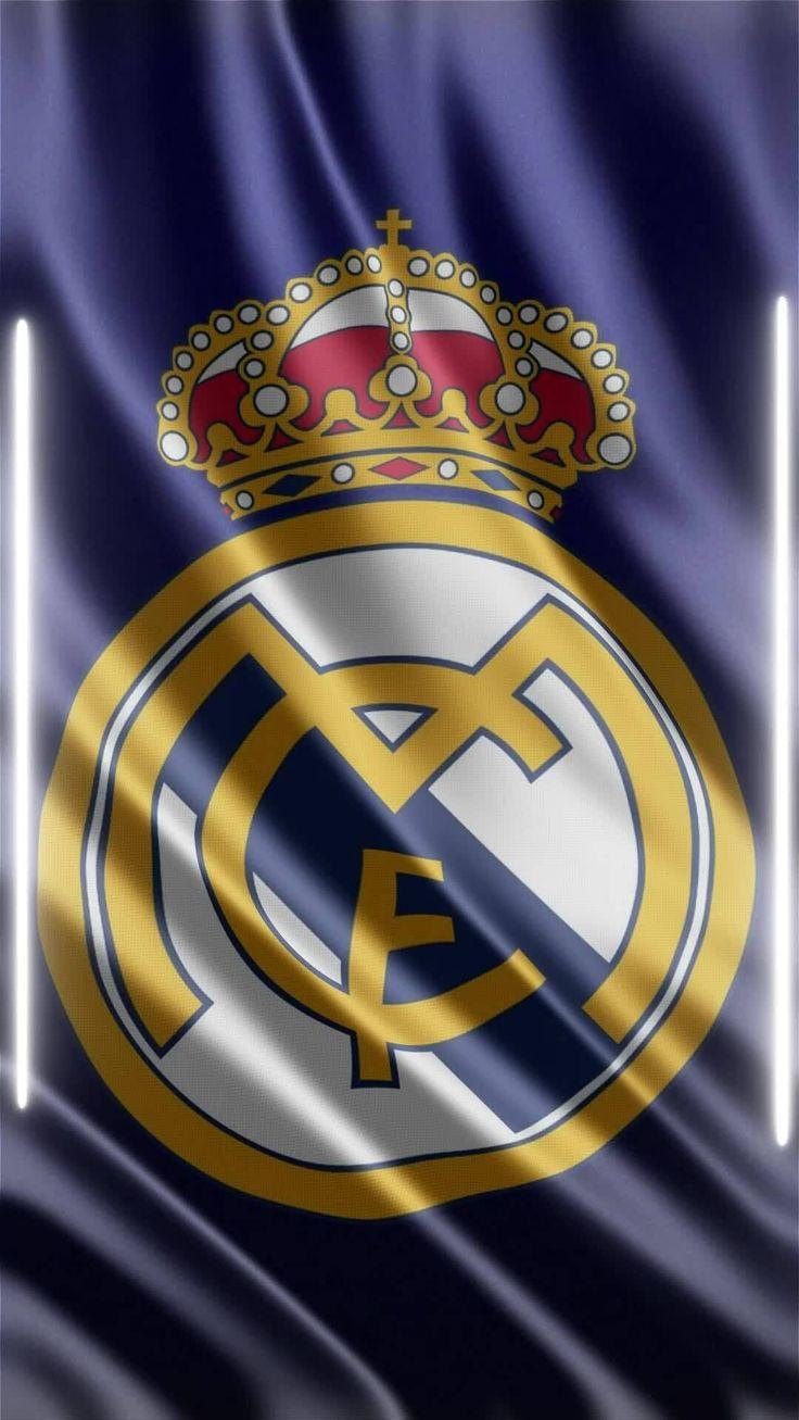 Waving Real Madrid Flag Phone Background Or Social Media Sharing