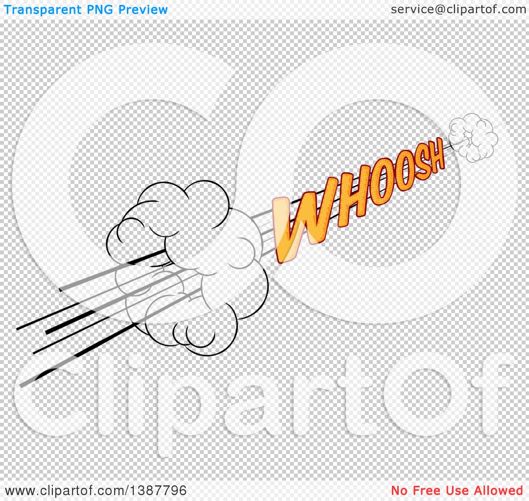 Clipart Of A Ic Styled Whoosh Speed Design Element Royalty