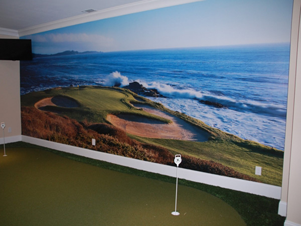 Few Rounds Is Easy When You Have Golf Scene Wallpaper In Your Office