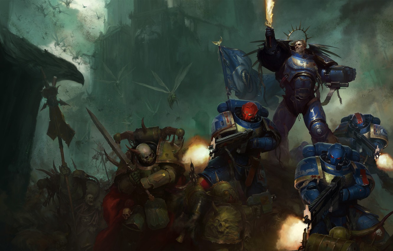Wallpaper Space Marine Ultramarines Warhammer Death