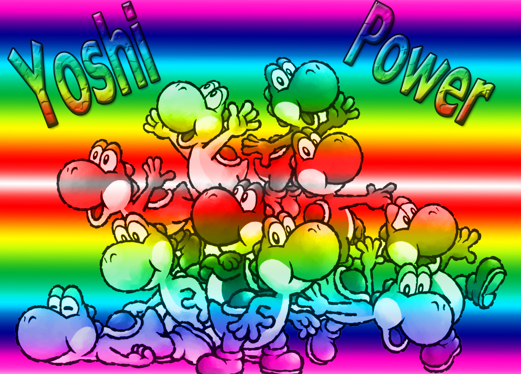 Rainbow Of Yoshis Wallpaper By Teeter Echidna