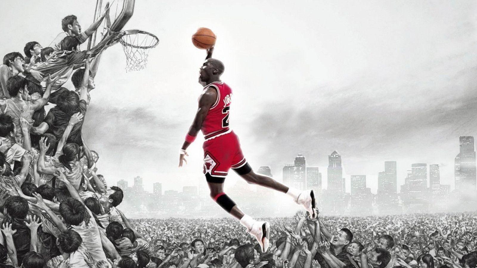 Download NBA Superstar Michael Jordan Hd Wallpaper