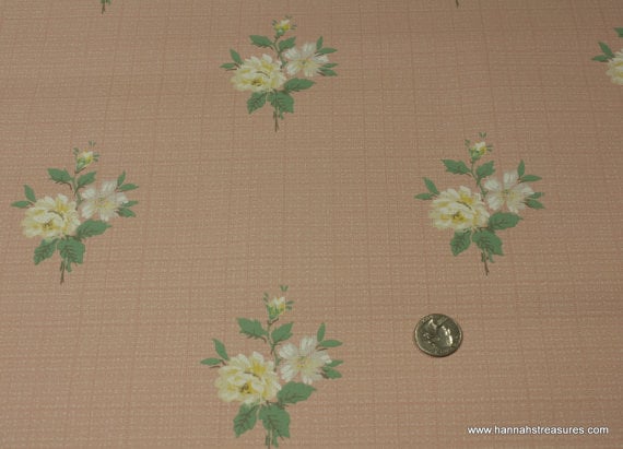 1930s Vintage Wallpaper Floral Wallpaper by HannahsTreasures 570x411