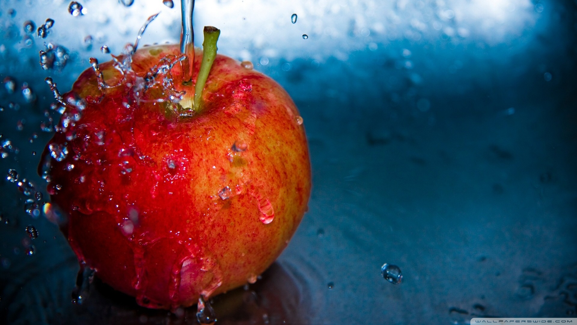 Apple And Water Wallpaper