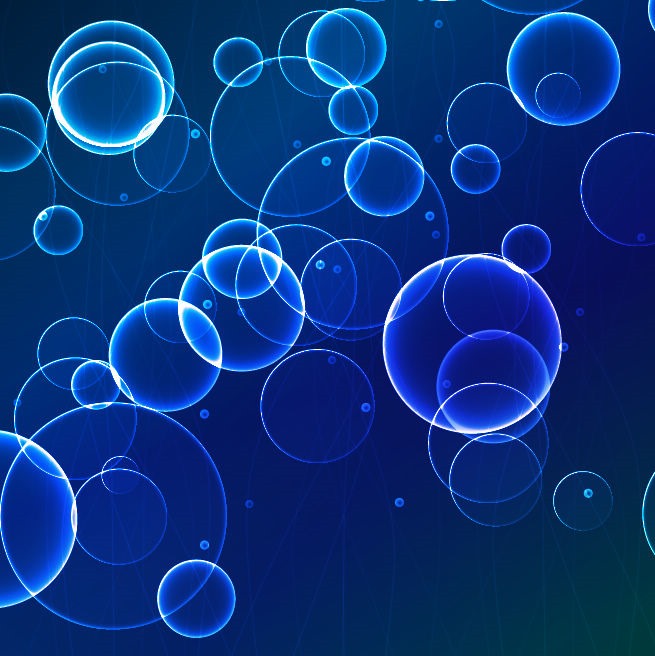 Blue Light Bubbles Background Vector Graphic Free Vector Graphics
