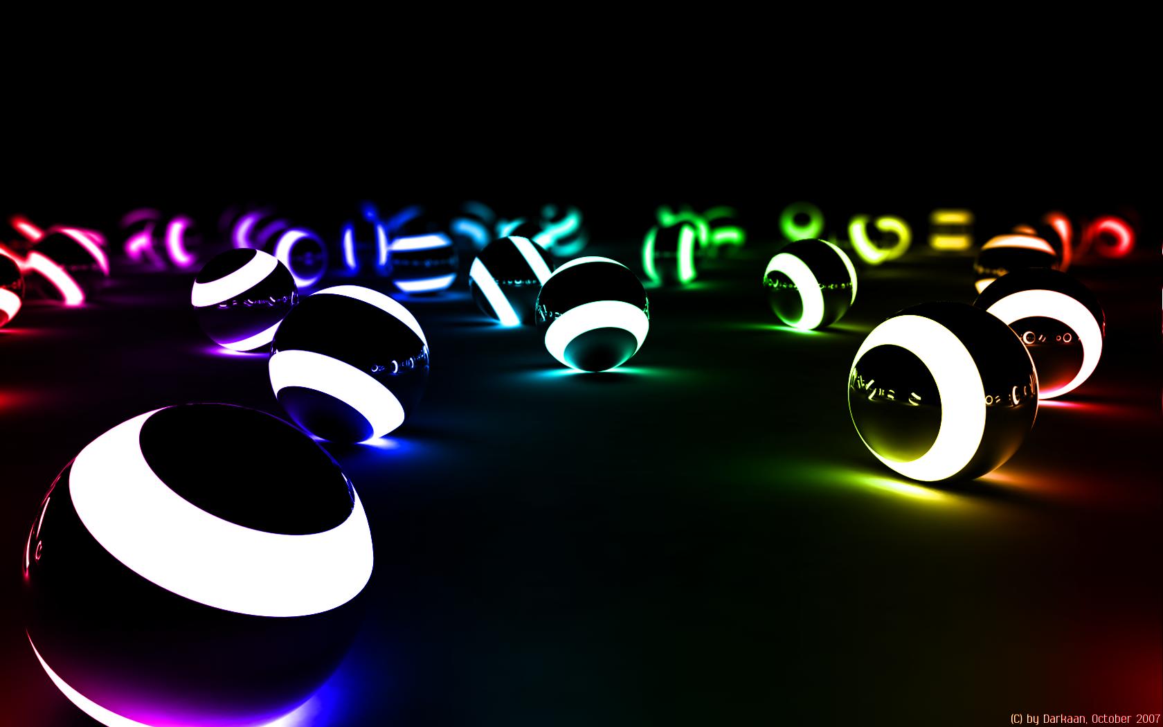Cool 3d Background Colorful Ball Wallpaper