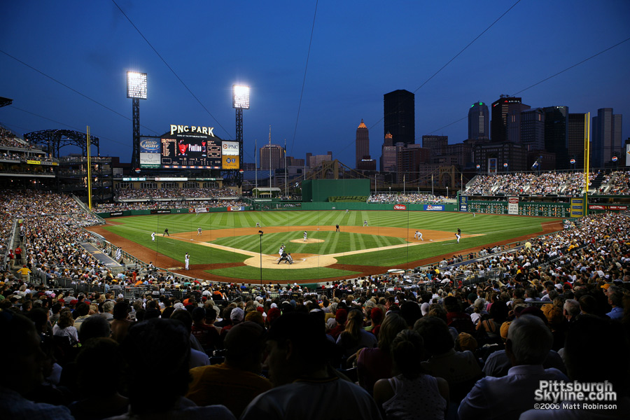 Pnc Park Wallpaper Evening Game At