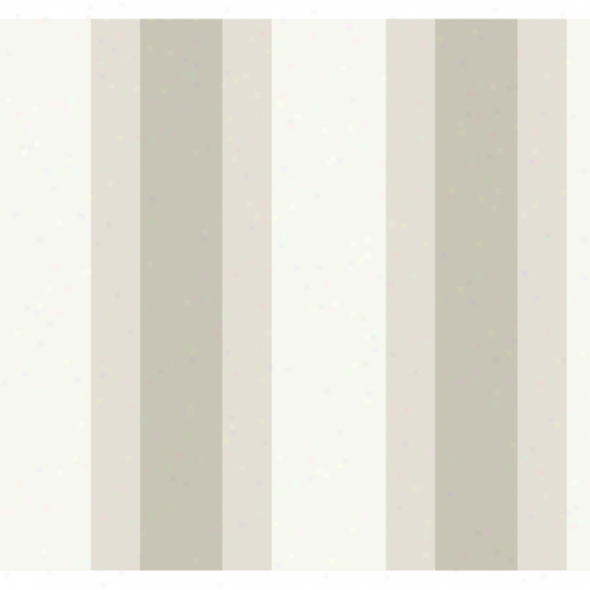Broad Stripe Gray Tan Wallpaper