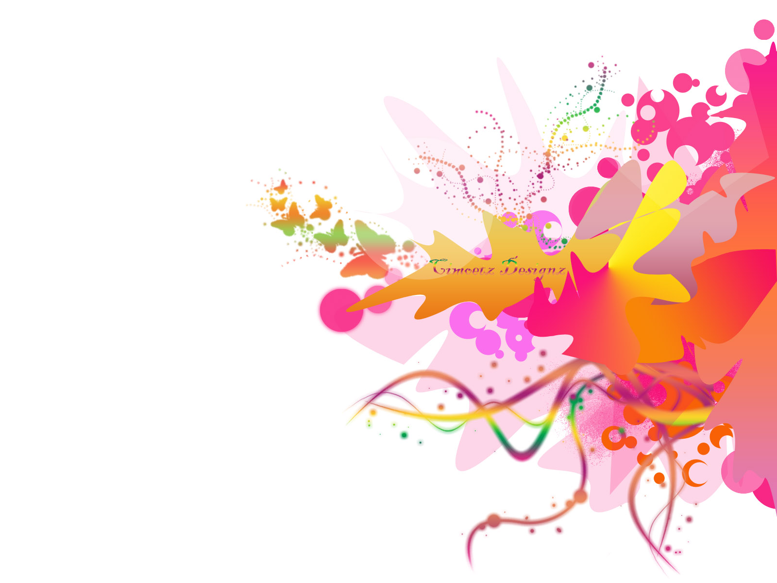 Sprinkle Bloomy Design Colorful Background Wallpaper For Powerpoint