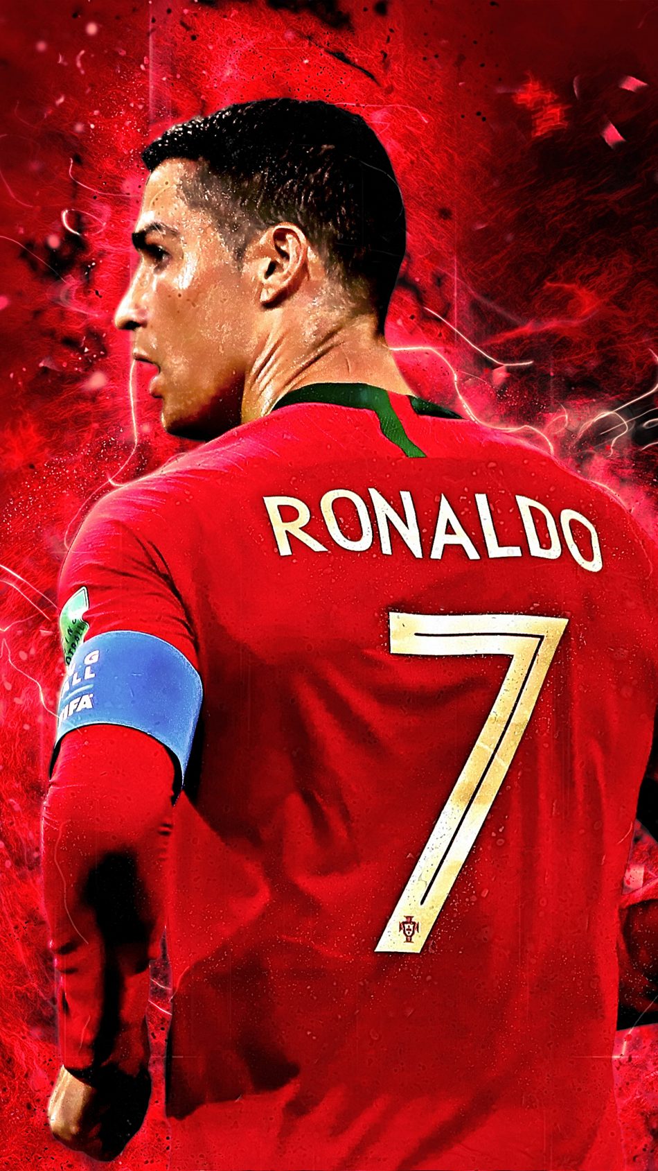 Cristiano Ronaldo Jersey Number 7 Free 4K Ultra HD Mobile Wallpaper