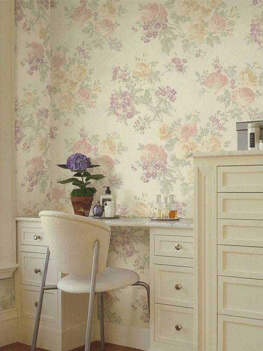 The Delicate Florals In Wallpaper Less Is More