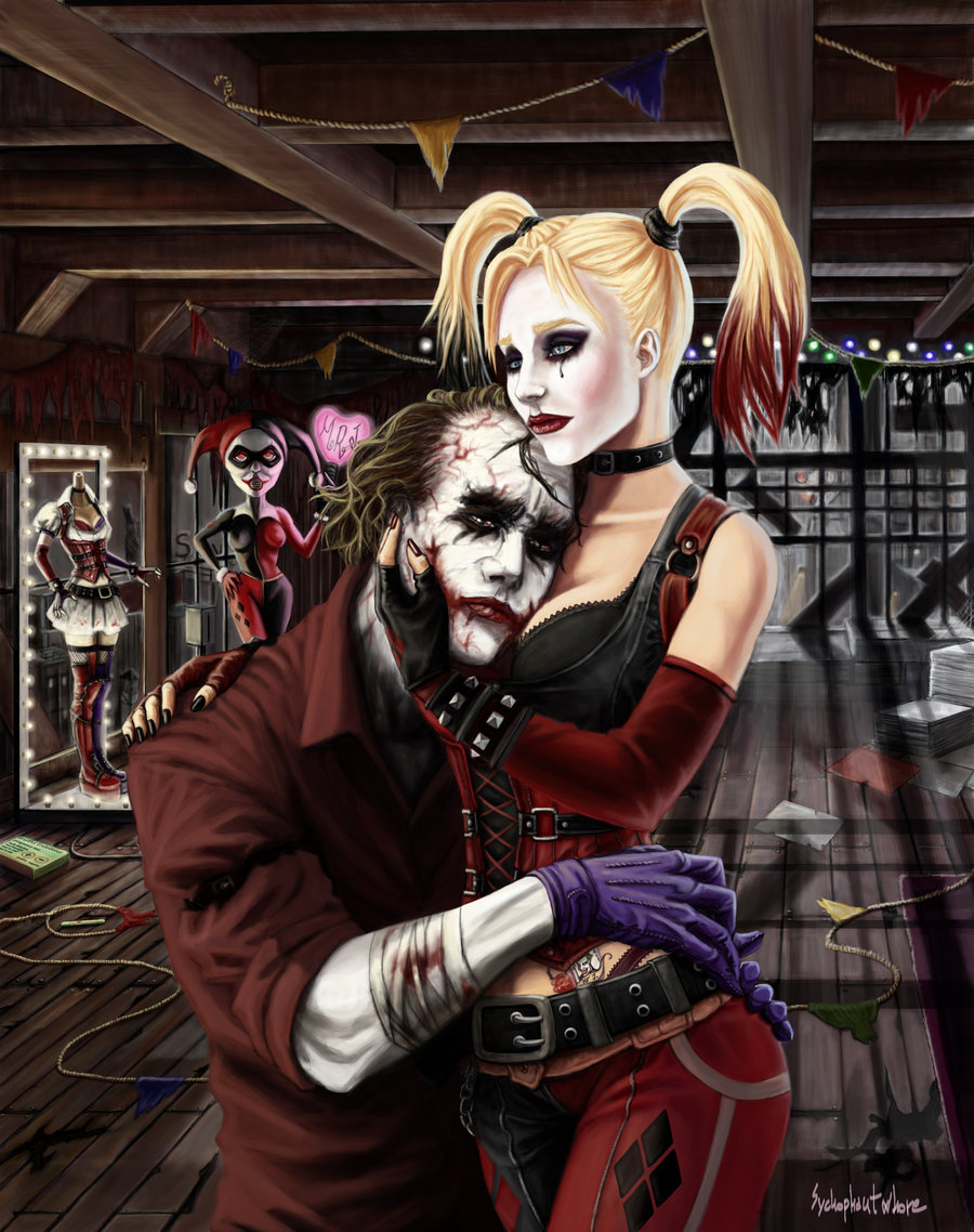 Joker Harley Quinn Arkham City Beloved By Sychophantwhore On
