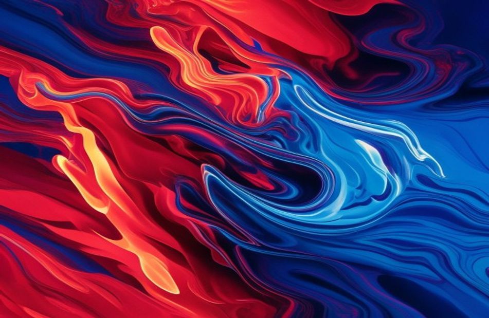 Red And Blue Fire Wallpaper