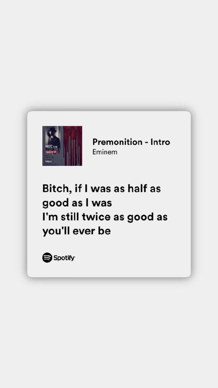 Eminem Spotify Lyrics In Pretty Songs