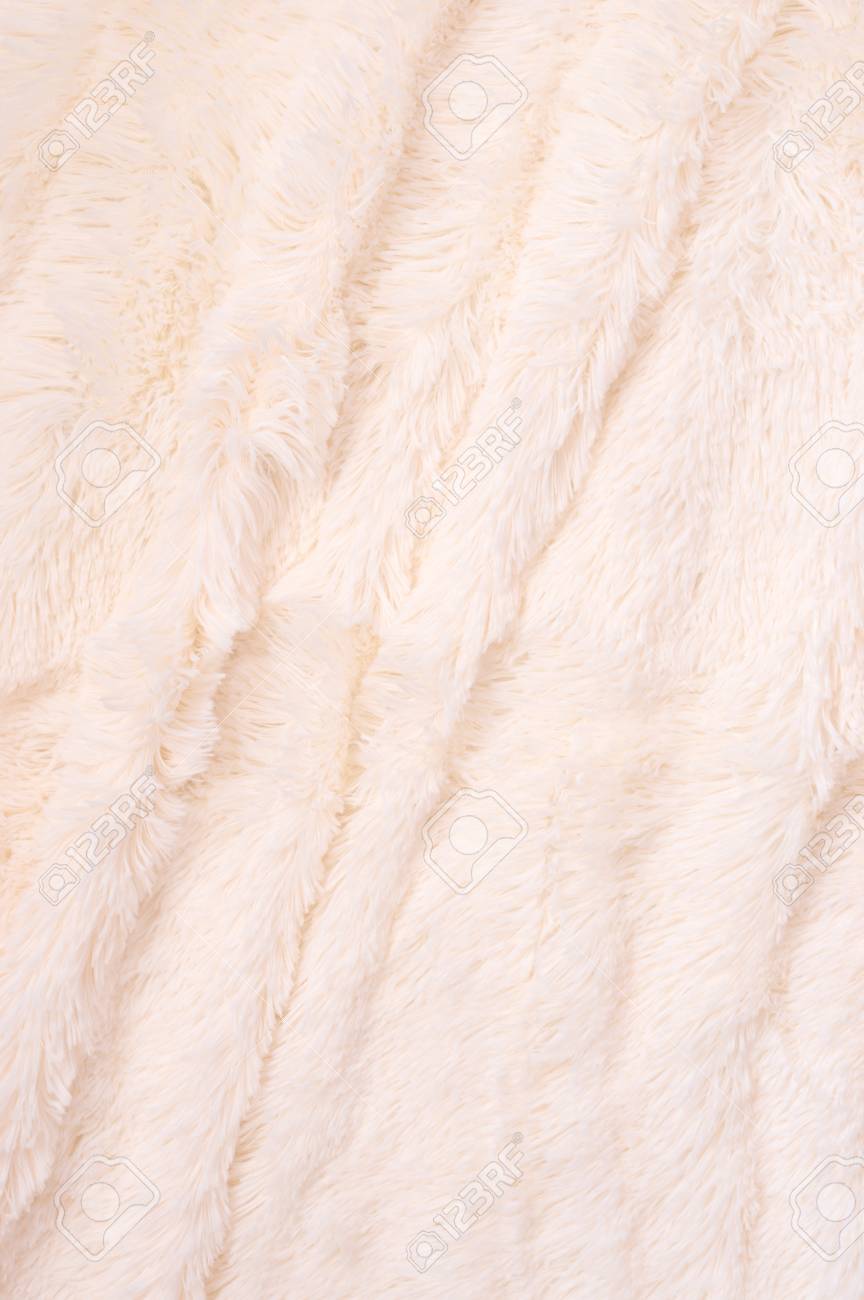Pale Pink Shaggy Blanket Texture As Background Fluffy Fake