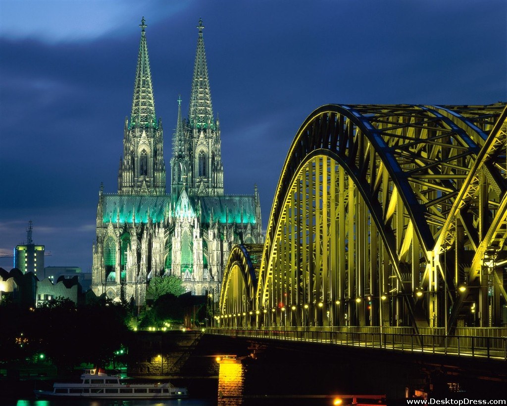 Desktop Wallpaper Natural Background Cologne Cathedral And