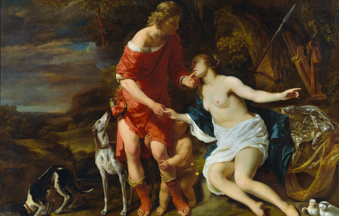 Wallpaper Picture Mythology Venus And Adonis Ferdinand Pain