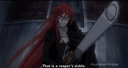 Black Butler Shinigami Image Grell And His Death Scythe Wallpaper