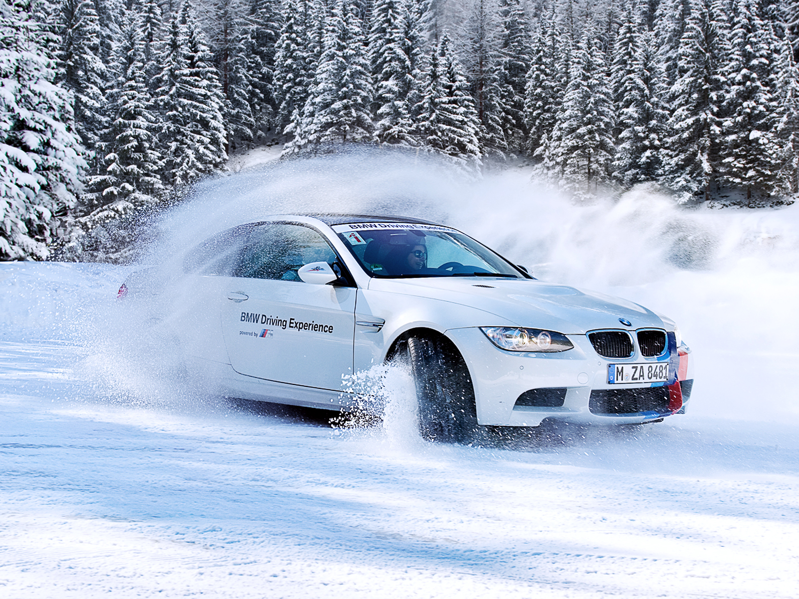 White Bmw In Snow Wallpaper HD Desktop And Mobile Background