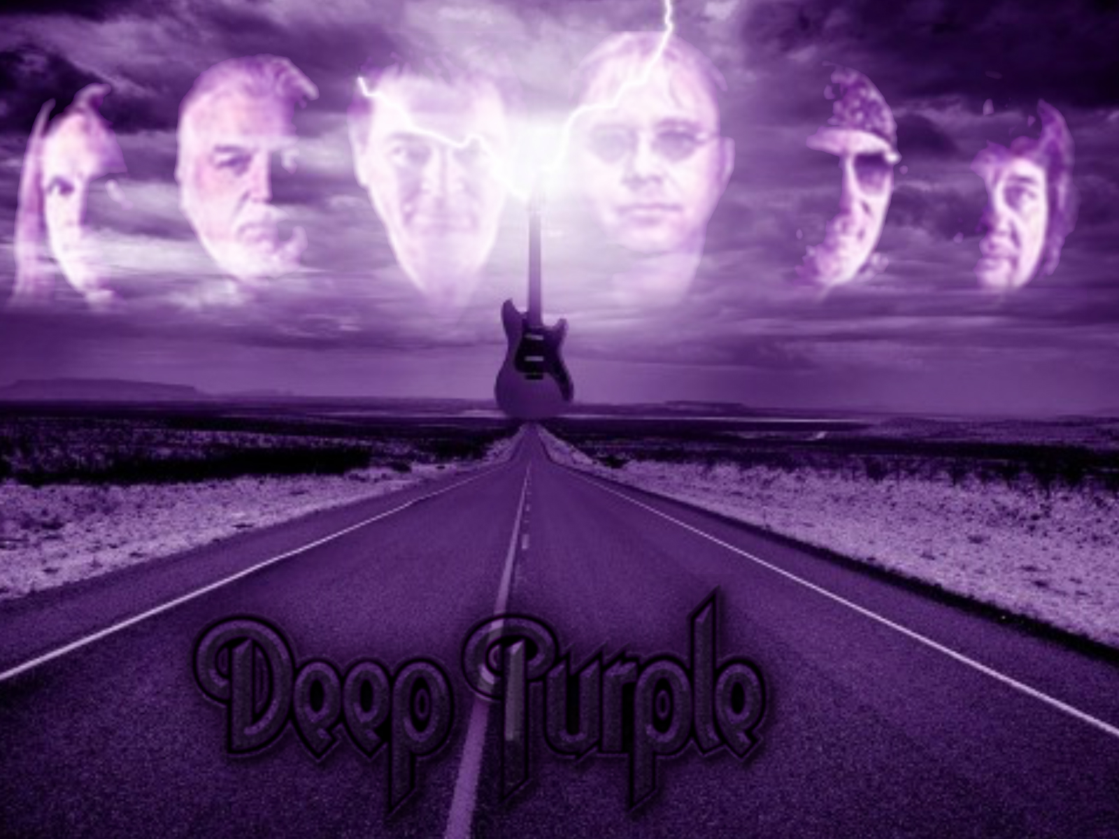 Deep Purple Puter Wallpaper Desktop Background
