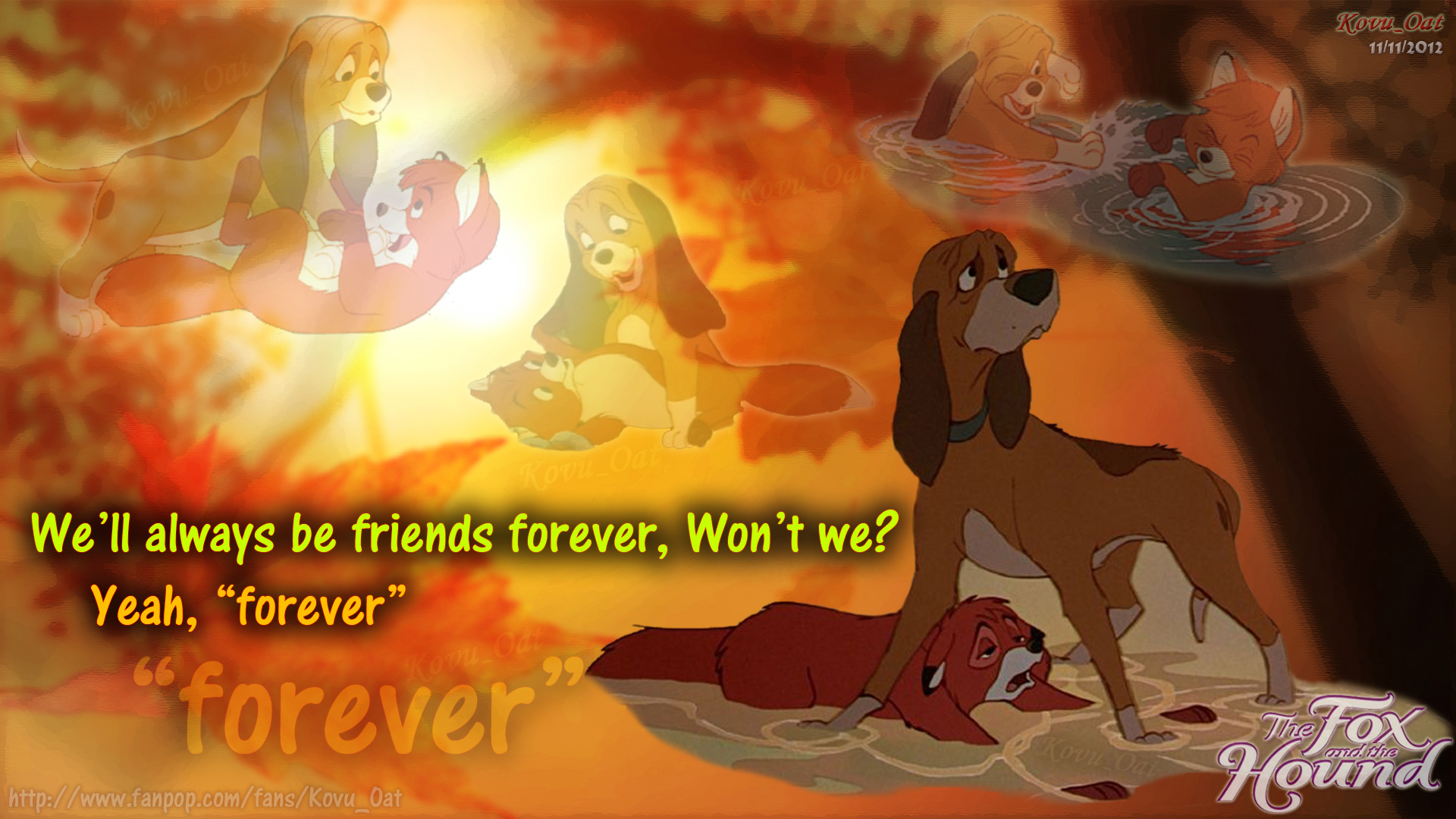 Tod And Copper Friend Forever Wallpaper HD The Fox Hound