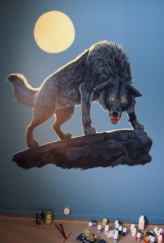 Wolf Mural By Tigon