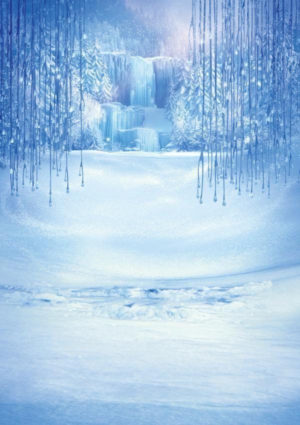 Frozen Winter Blue Disney Backdrop Princess Theme