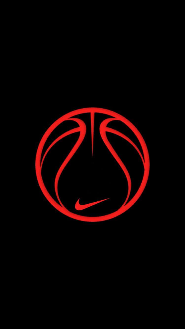 Nike Basketball Logo On A Black Background Wallpaper