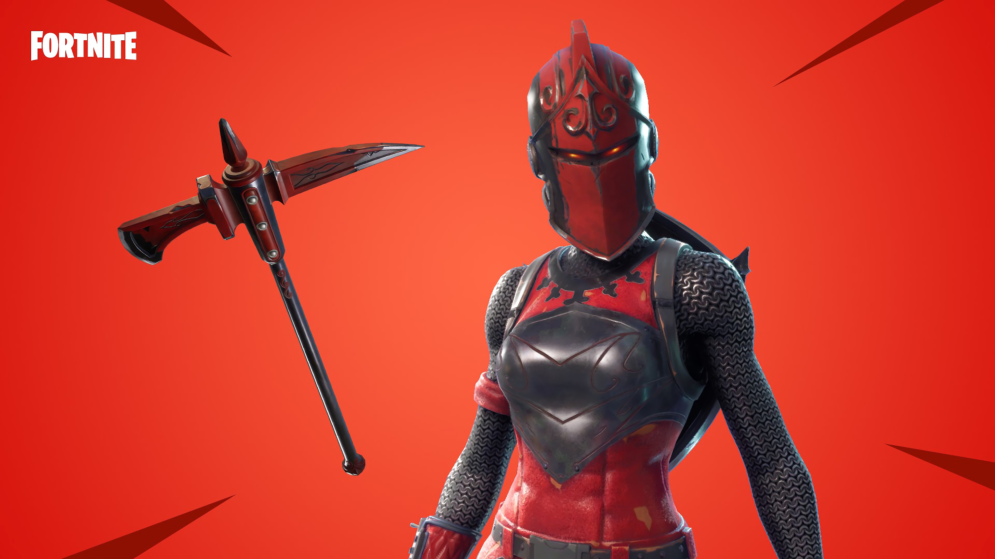Official Wallpaper Of Red Knight From Fortnite Game Paperpull