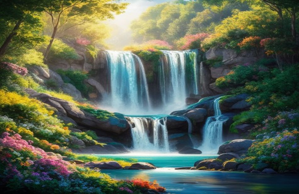 Waterfall Wallpaper With Sound