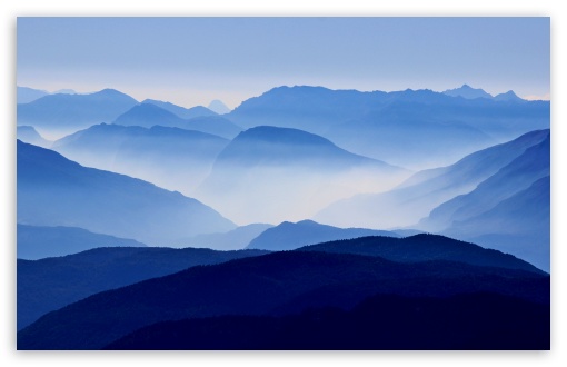 Blue Mountains Mist HD wallpaper for Standard 43 54 Fullscreen UXGA