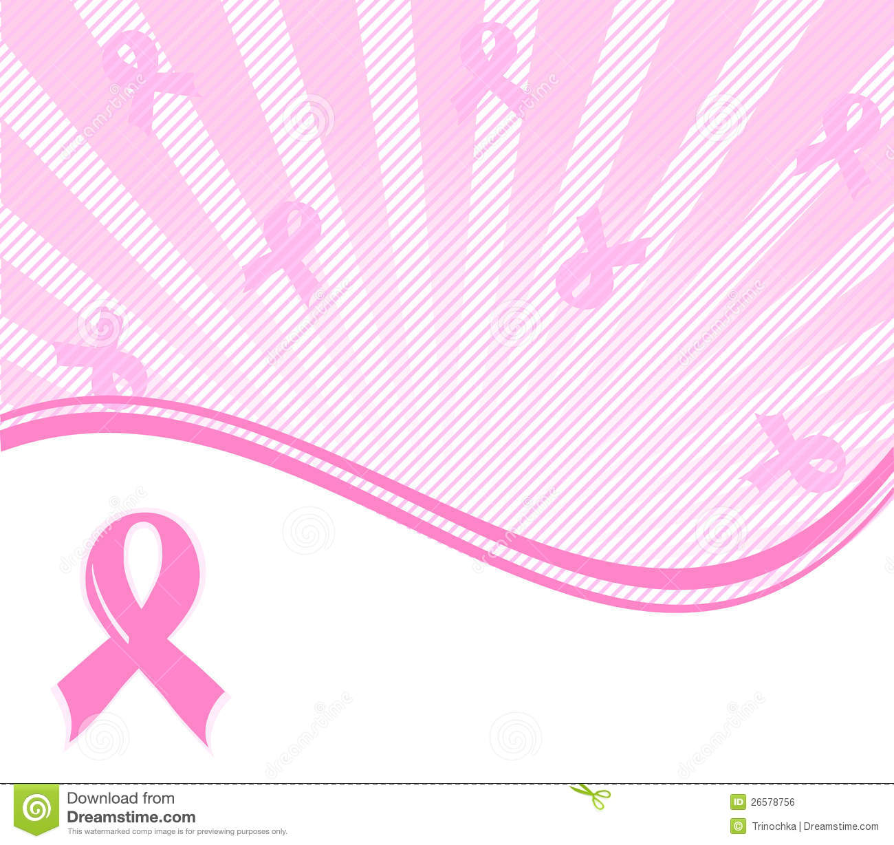 Pink Ribbon Background Breast Cancer