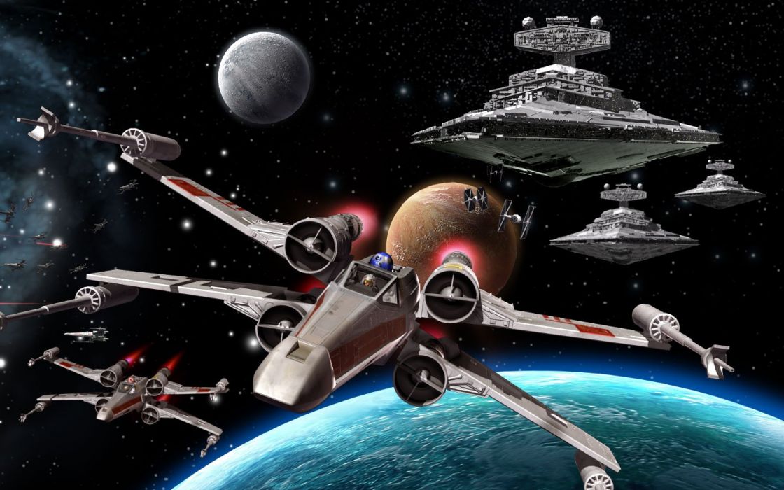 Star Wars Movies Spaceships Vehicles Wallpaper