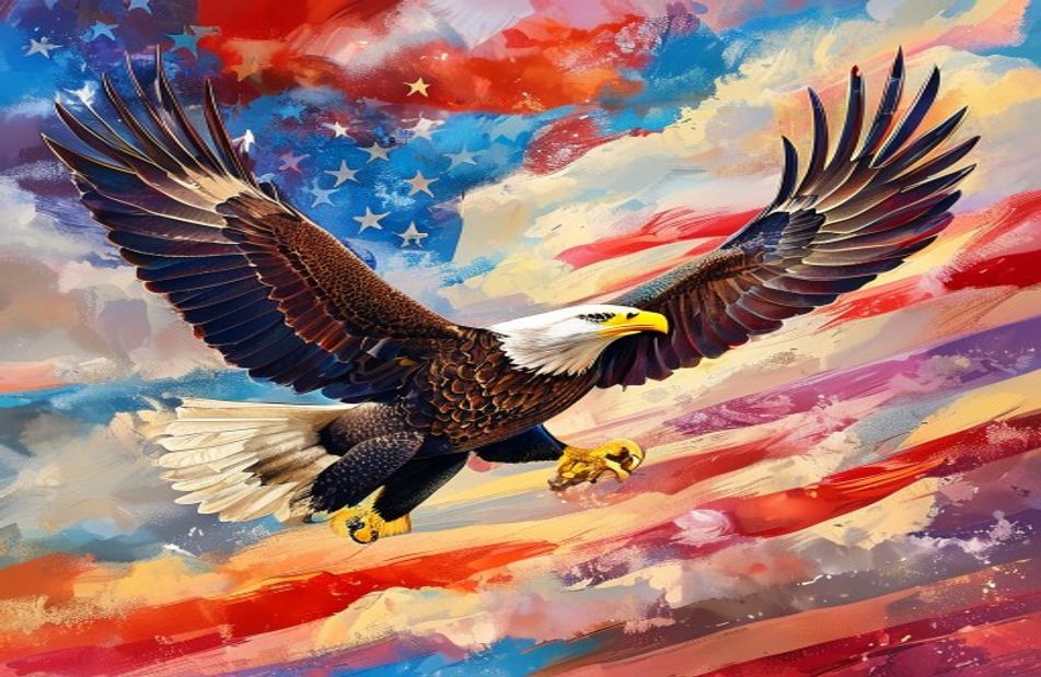 American Flag With Eagle Wallpaper