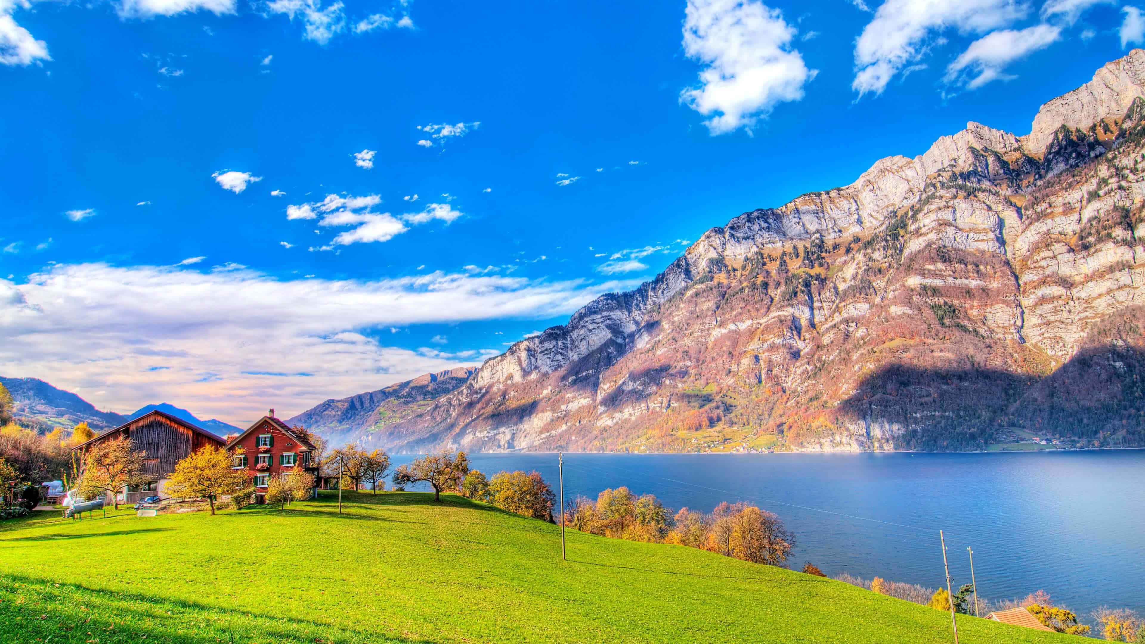 Quarten Switzerland Landscape UHD 4k Wallpaper