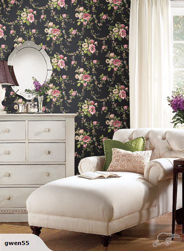 Shabby Chic wallpaper Cozy cottage style Pinterest
