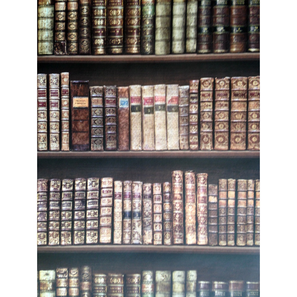 Direct Wallpaper Bookcase Classic Leather Books Library Mural