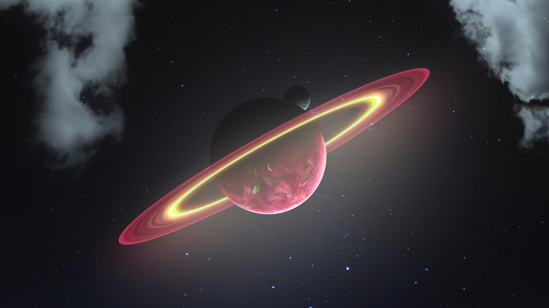 Deep Space Ring Planet 4k Laptop Full HD 1080p Wallpaper Image