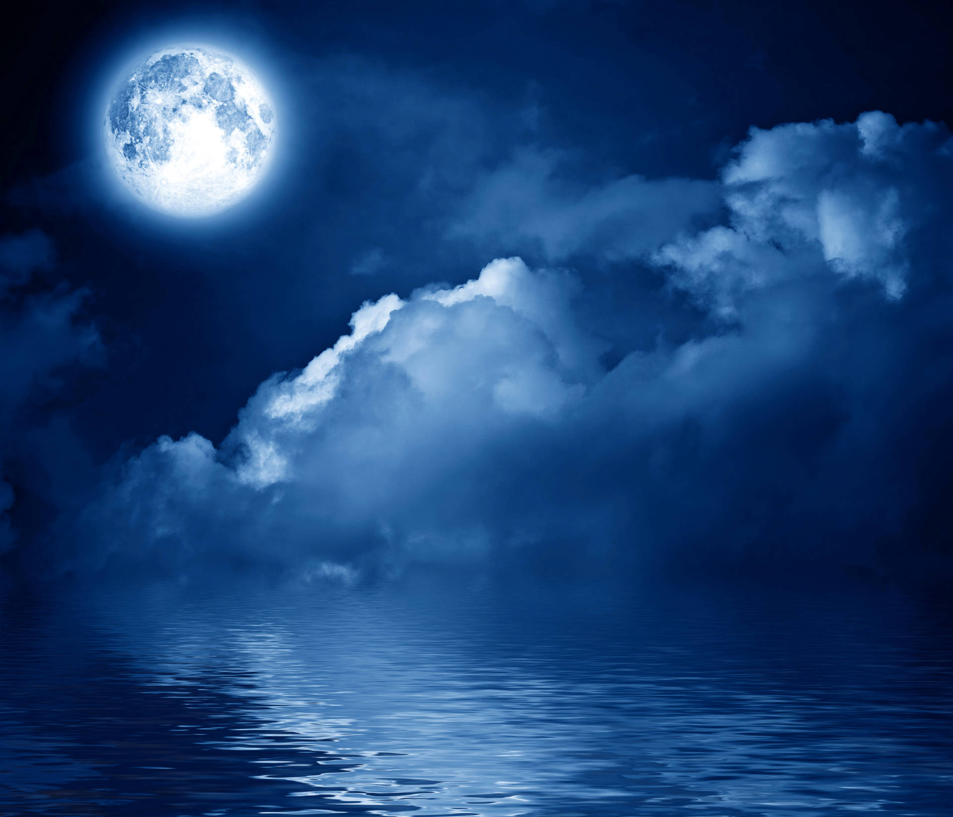 Moon Night Sky Wallpaper