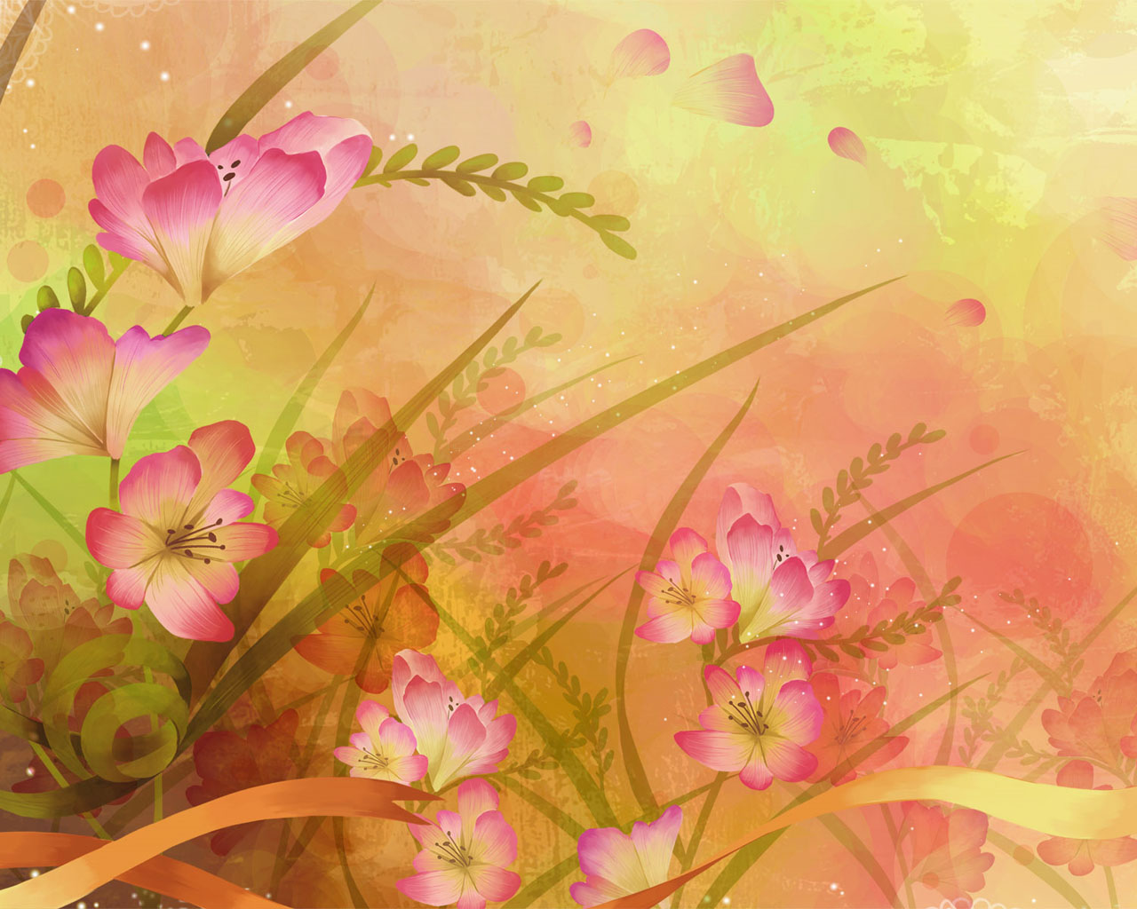 Illustration Of Abstract Floral Background