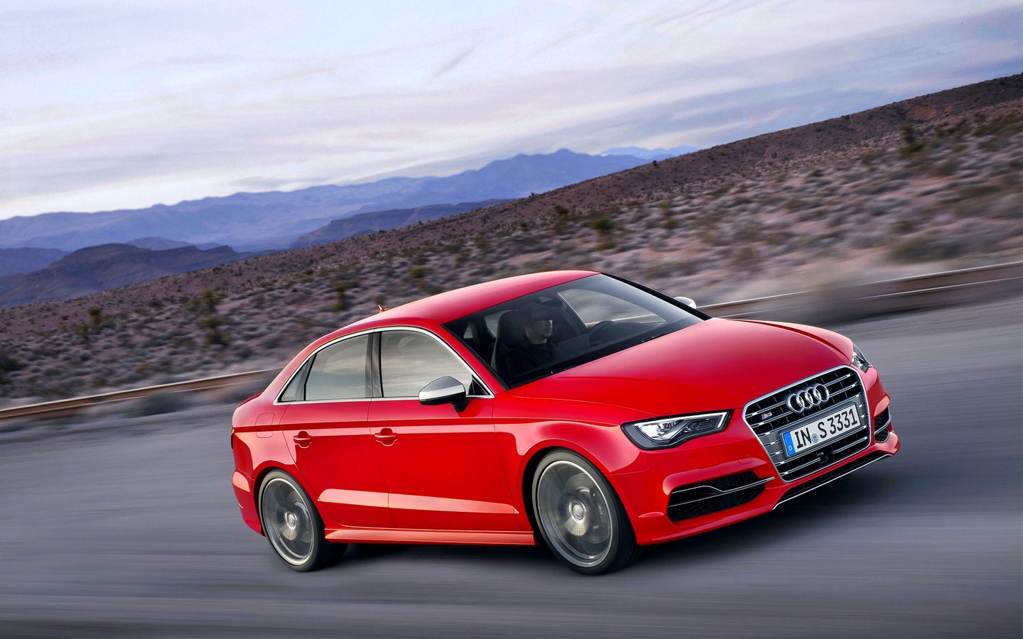 Wallpaper Audi S3 Red Side Widescreen
