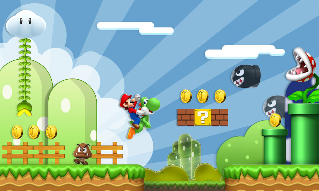 Mario Desktop Wallpaper By Llalphamalell