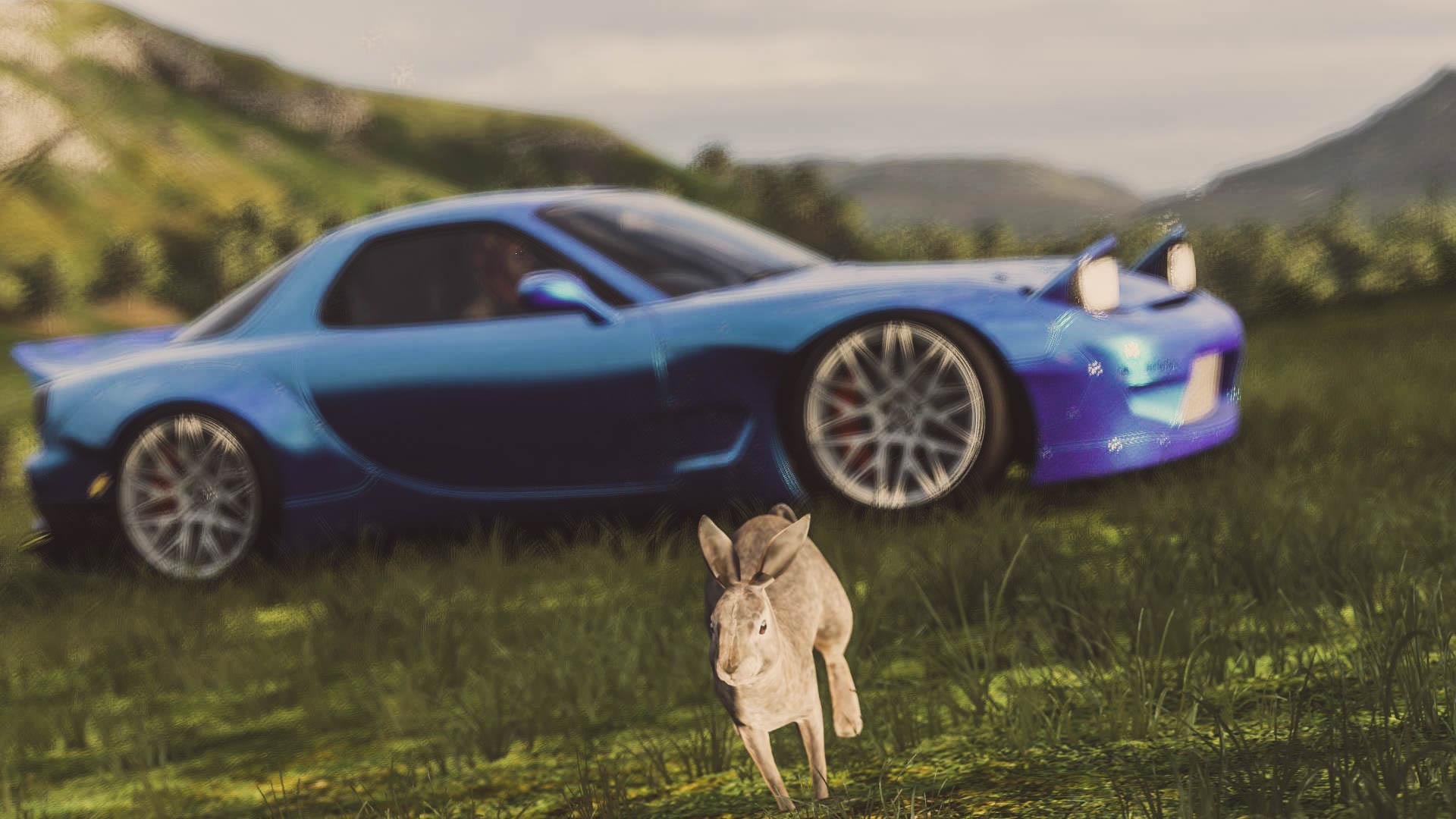 Fh4 My Rocket Bunny And A Rx7 In The Background Forza