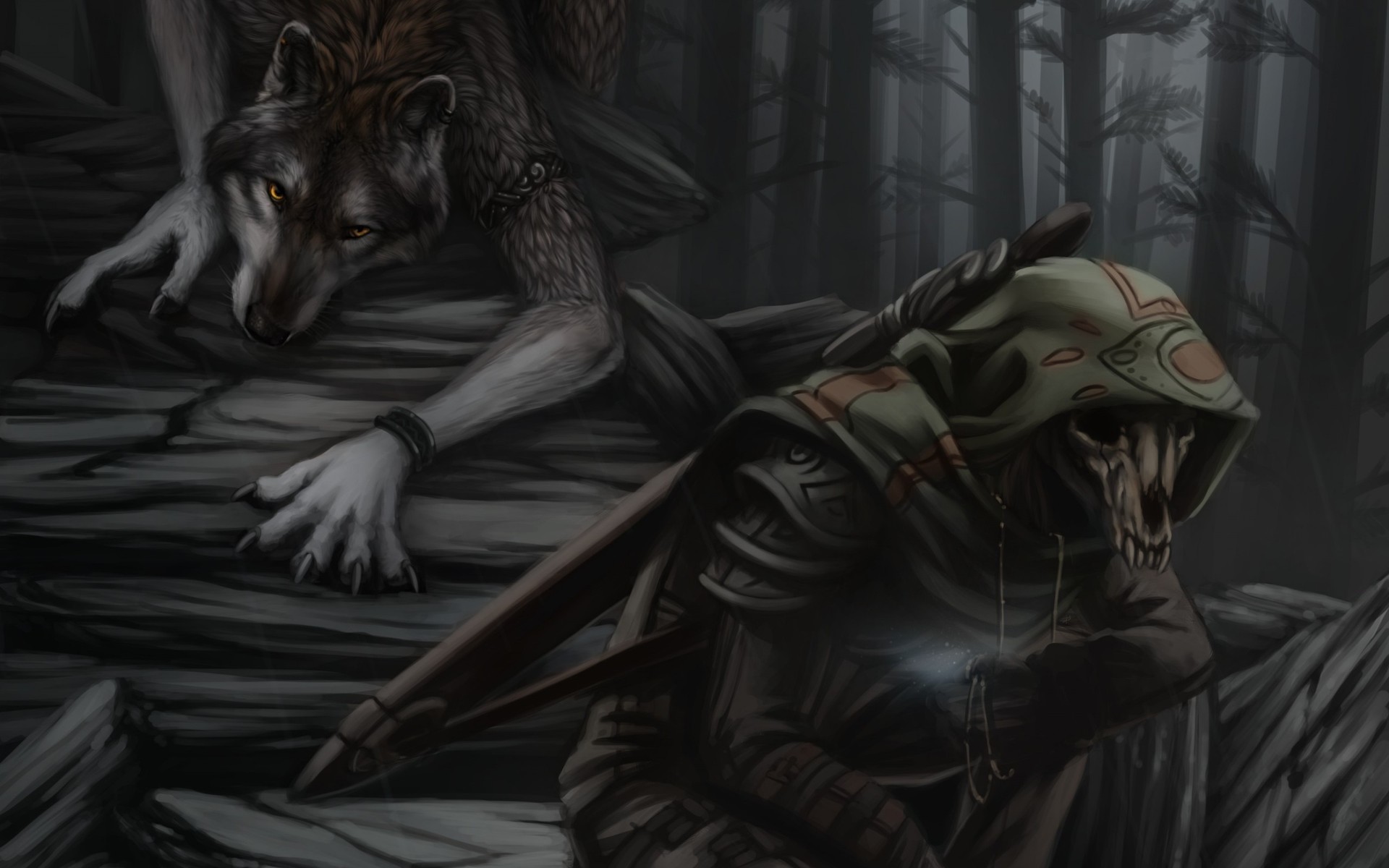 Werewolf And Grim Reaper Wallpaper
