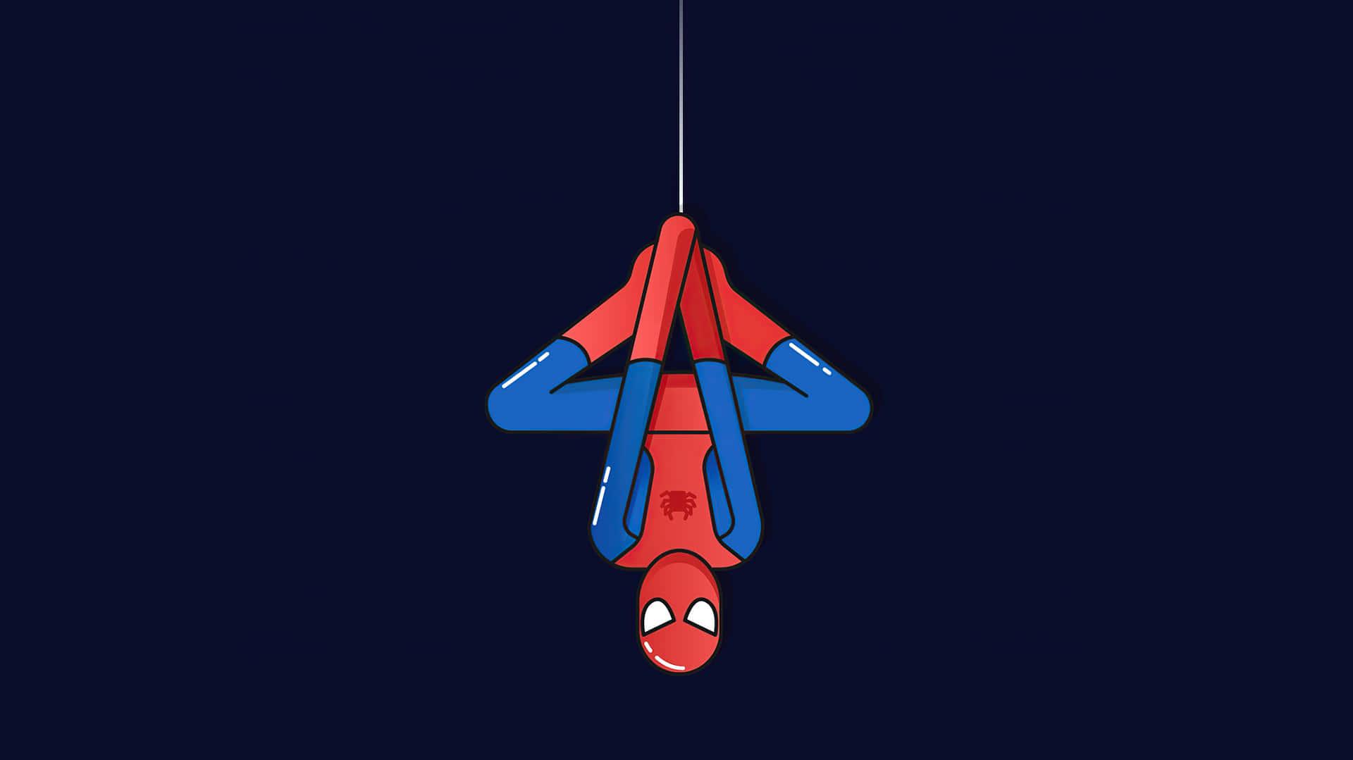 X Minimalist Spider Man Upside Down Wallpaper