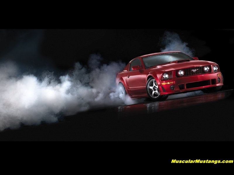 Roush Mustang Burnout Wallpaper