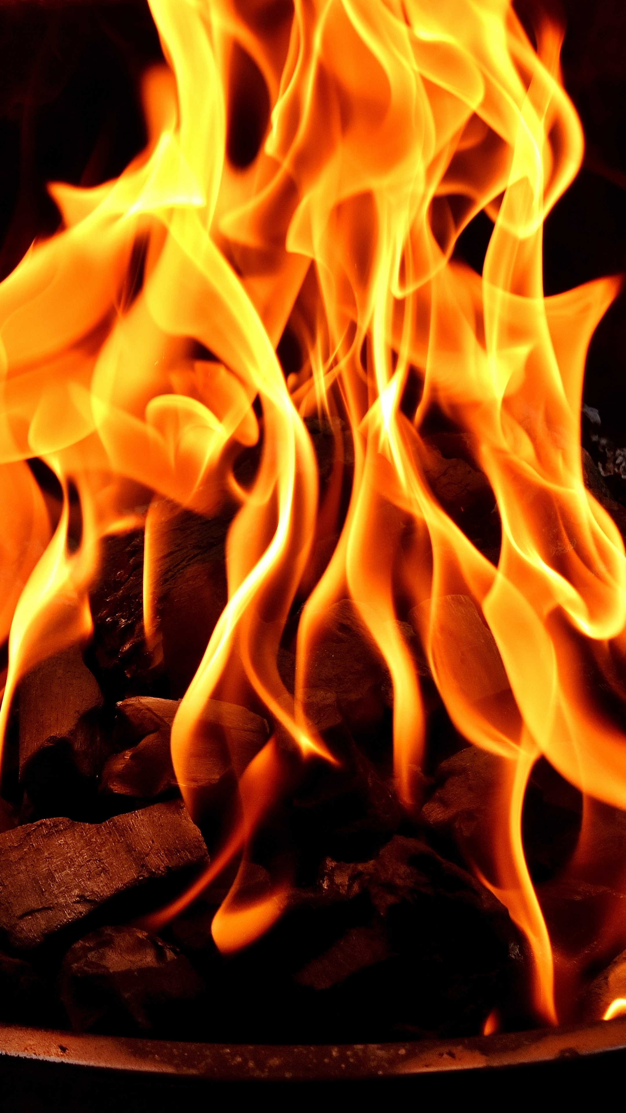Wallpaper Bonfire Flame Fire 4k Sony